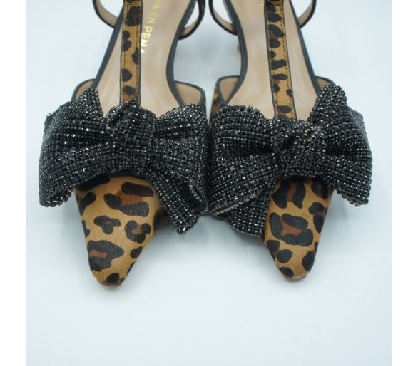 Zapato tacón mini lazo