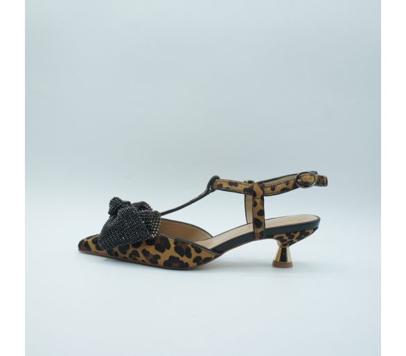 Zapato tacón mini lazo