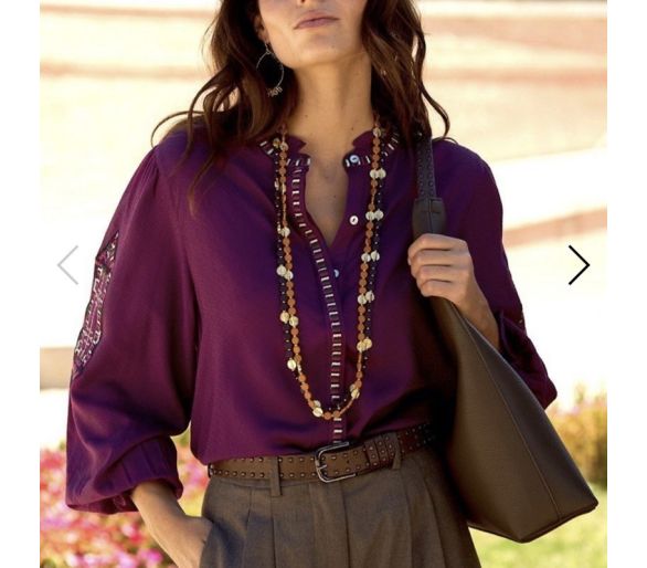 Blusa con bordado boho