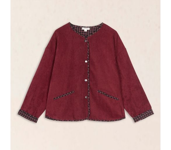 Chaqueta pana Burdeos