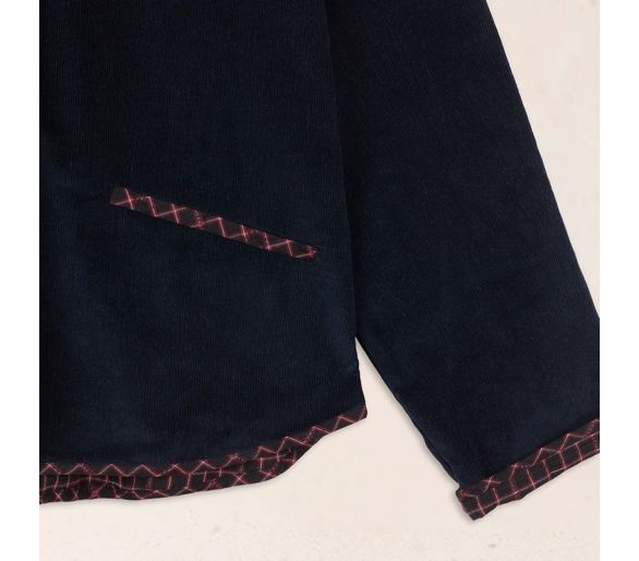 Chaqueta pana Azul