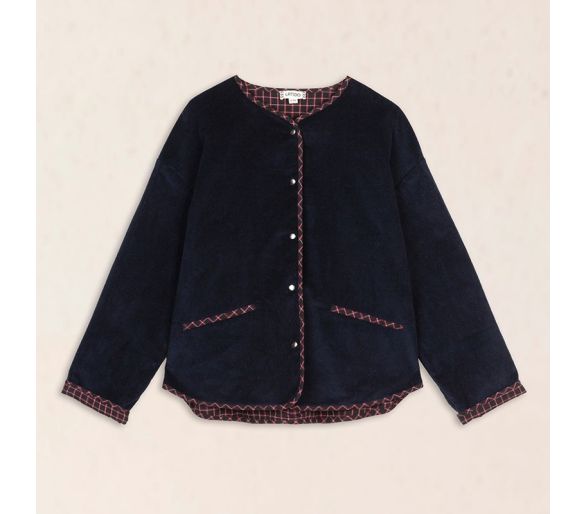 Chaqueta pana Azul