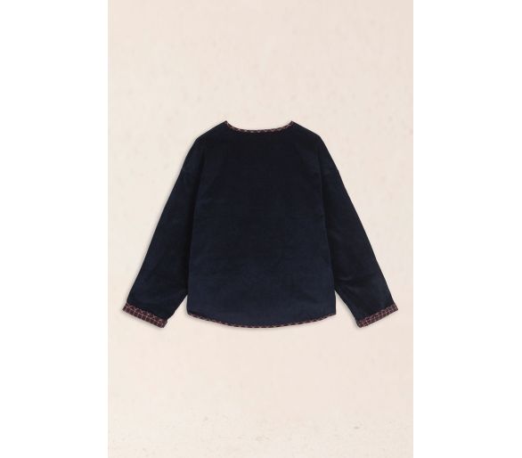 Chaqueta pana Azul