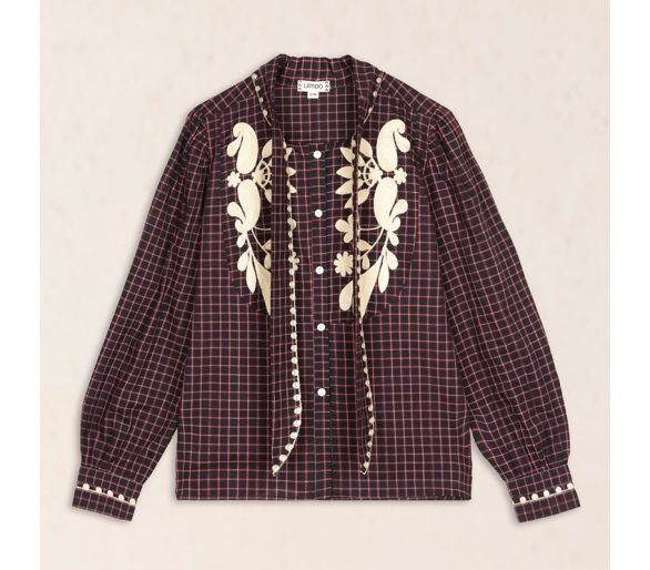Blusa lazo bordada